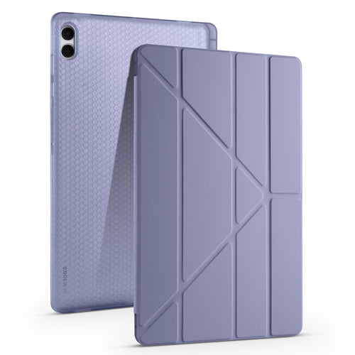 Galaxy Tab S11 Ultra Kılıf Zore Tri Folding Kalem Bölmeli Standlı Kılıf - Mor