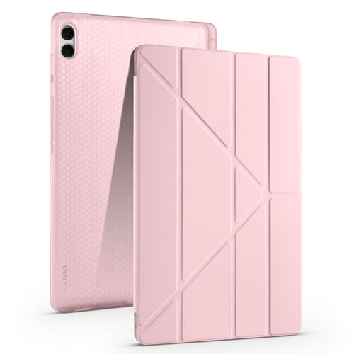 Galaxy Tab S11 Ultra Kılıf Zore Tri Folding Kalem Bölmeli Standlı Kılıf - Rose Gold