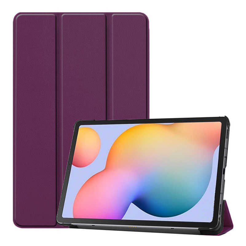 Galaxy Tab S7 FE LTE (T737-T736-T733-T730) Zore Smart Cover Standlı 1-1 Kılıf - Mor