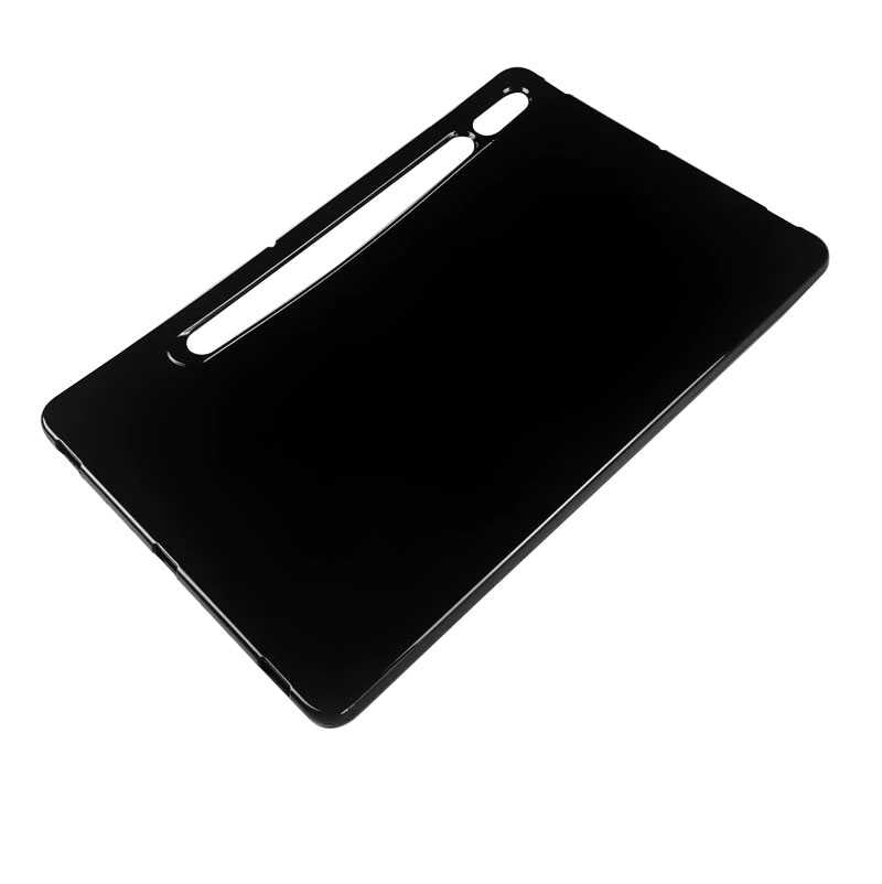 Galaxy Tab S7 Plus T970 Kılıf Zore Tablet Süper Silikon Kılıf - Siyah