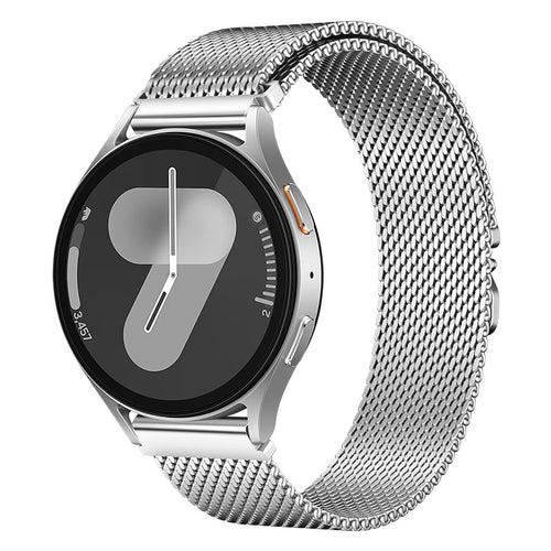 Galaxy Watch 3 45mm Zore KRD-25 Metal Hasır Kordon - Gümüş