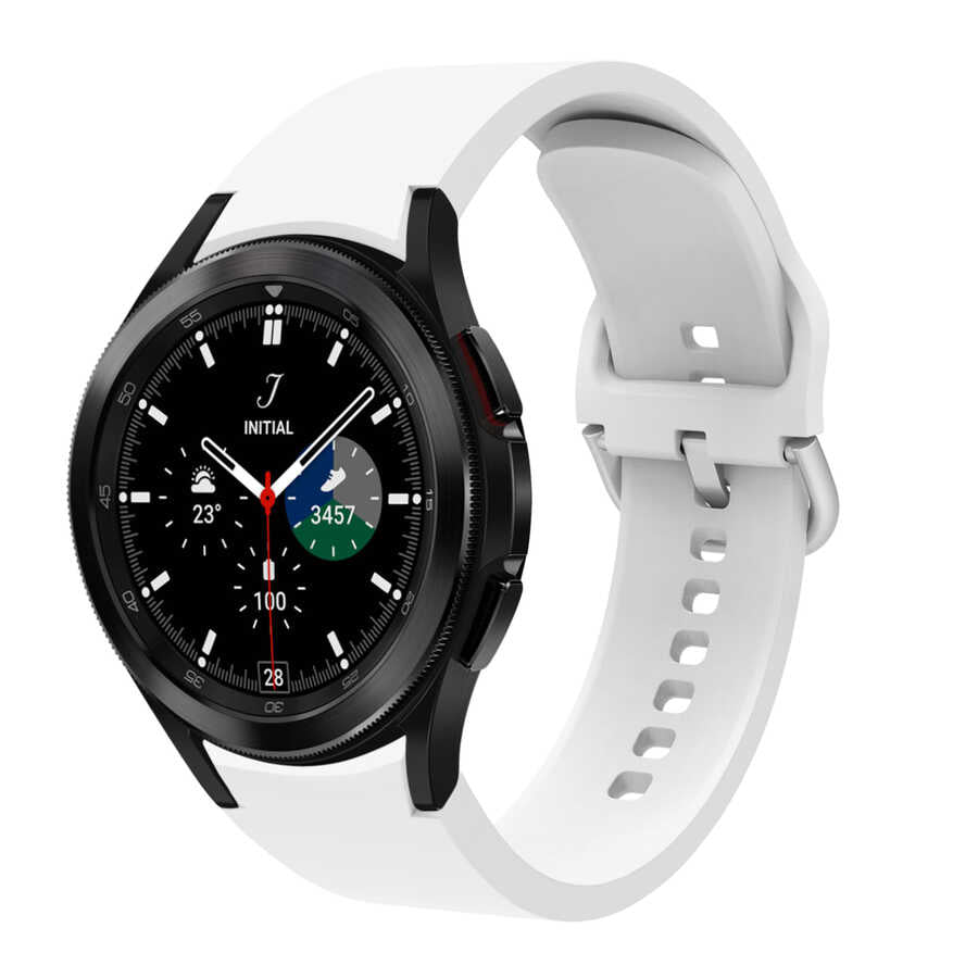 Galaxy Watch 4 Classic 46mm KRD-50 Silikon Kordon - Beyaz