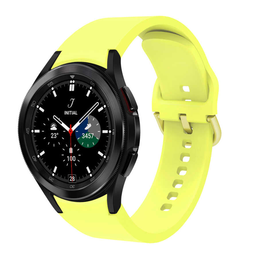 Galaxy Watch 4 Classic 46mm KRD-50 Silikon Kordon - Sarı