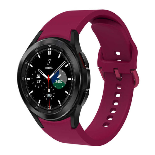 Galaxy Watch 4 Classic 46mm KRD-50 Silikon Kordon - Mürdüm