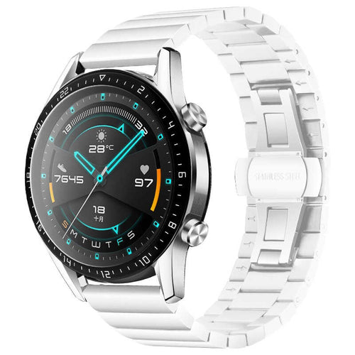 Galaxy Watch 46mm (22mm) KRD-16 Metal Kordon - Beyaz
