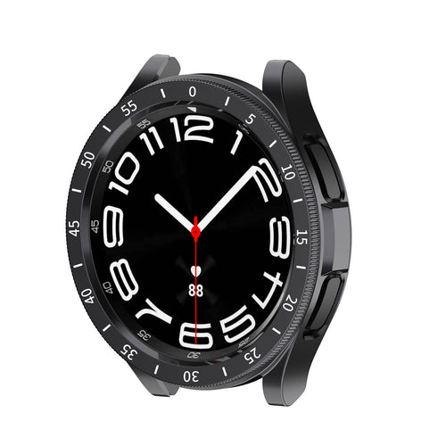 Galaxy Watch 6 Classic 47mm Sert PC Kasa ve Ekran Koruyucu Zore Sport Watch Gard 29 - Siyah