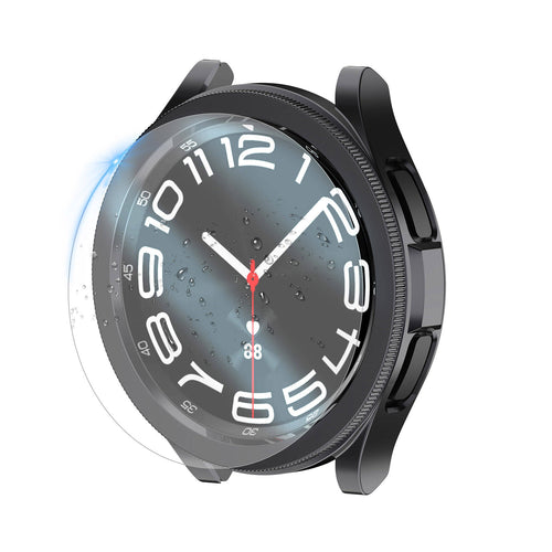 Galaxy Watch 6 Classic 47mm Sert PC Kasa ve Ekran Koruyucu Zore Watch Gard 29 - Siyah