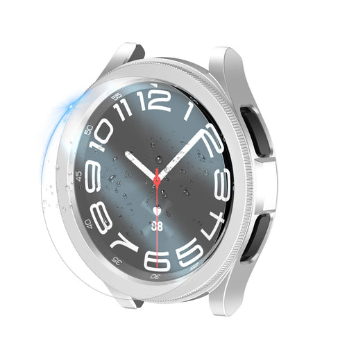 Galaxy Watch 6 Classic 47mm Sert PC Kasa ve Ekran Koruyucu Zore Watch Gard 29 - Beyaz