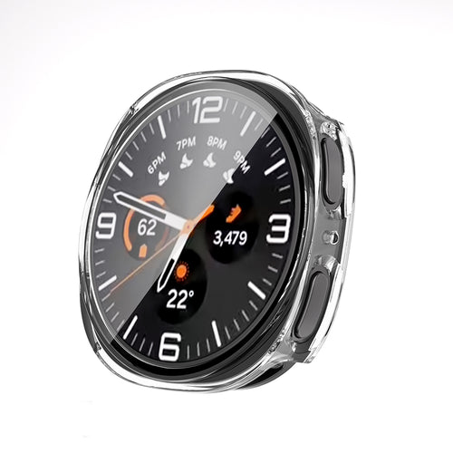 Galaxy Watch 8 44mm Sert PC Kasa ve Ekran Koruyucu Zore Watch Gard 38 - Şeffaf