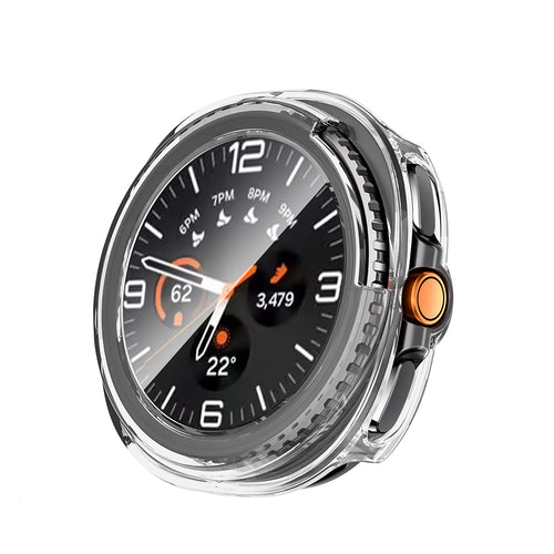 Galaxy Watch 8 Classic 46mm Sert PC Kasa ve Ekran Koruyucu Zore Watch Gard 39 - Şeffaf
