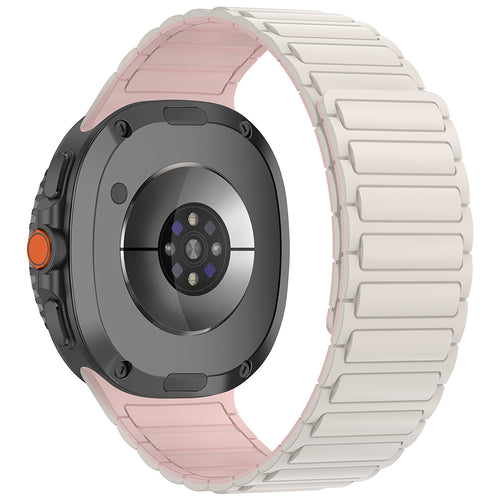 Galaxy Watch 8 Zore KRD-146 Silikon Kordon Strap Kayış - Starlight-Pembe