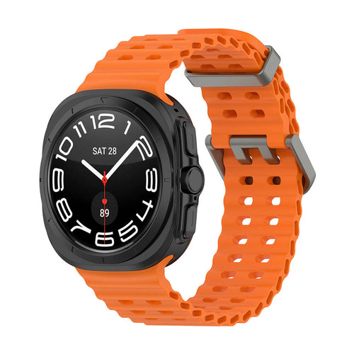 Galaxy Watch Ultra 47mm Zore KRD-118 Tırtıklı Tasarım Silikon Kordon - Gri