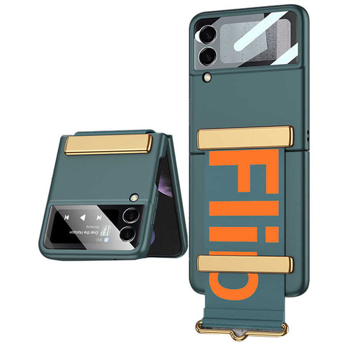 Galaxy Z Flip 3 Kılıf Zore Flio Kıpta Kılıf - Koyu Yeşil