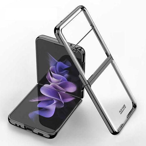 Galaxy Z Flip 3 Kılıf Zore Kıpta Kılıf - Siyah