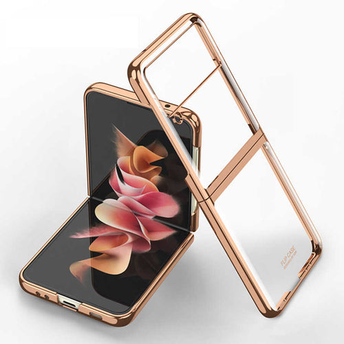Galaxy Z Flip 3 Kılıf Zore Kıpta Kılıf - Gold