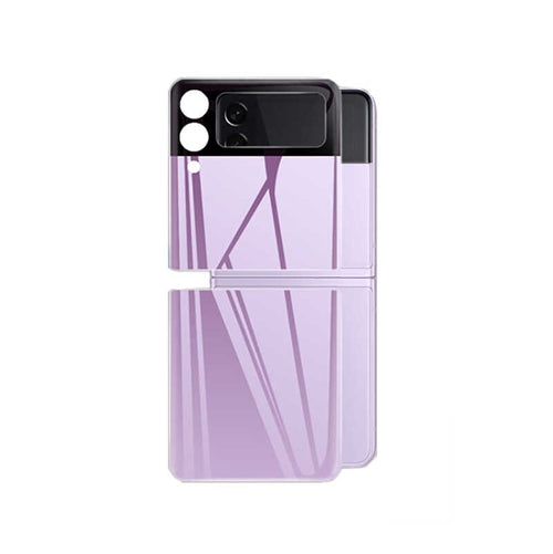 Galaxy Z Flip 3 Zore 3D Standart 2 in 1 Arka Koruyucu - Lila