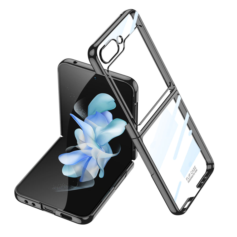 Galaxy Z Flip 5 Kılıf Zore Kıpta Lensli Kılıf - Siyah
