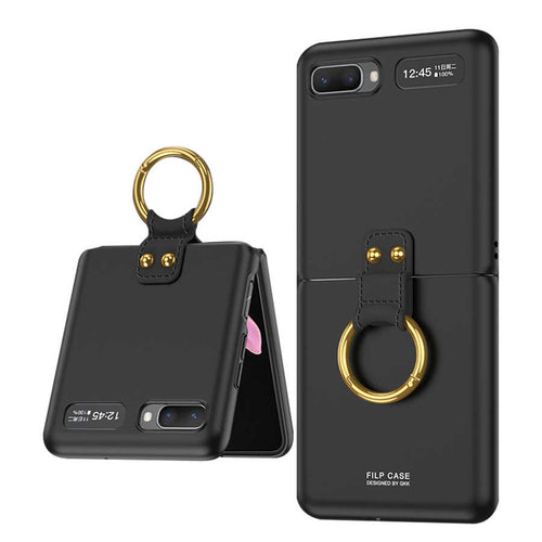 Galaxy Z Flip Kılıf Zore Flip Ring Kıpta Kılıf - Siyah