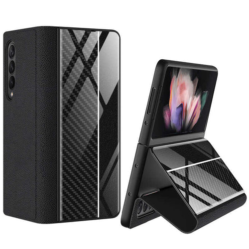 Galaxy Z Fold 3 Kılıf Zore Droga Kılıf - Siyah-Beyaz
