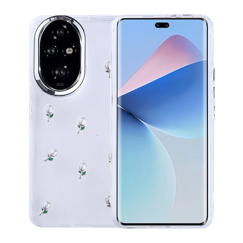 Honor 200 Kılıf Airbag Tasarımlı Simli Şeffaf Zore Kutup Kılıf - Lale
