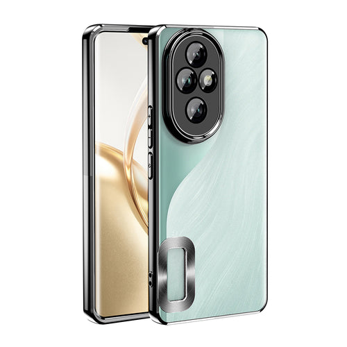 Honor 200 Kılıf Kamera Korumalı Logo Gösteren Zore Omega Kılıf - Siyah