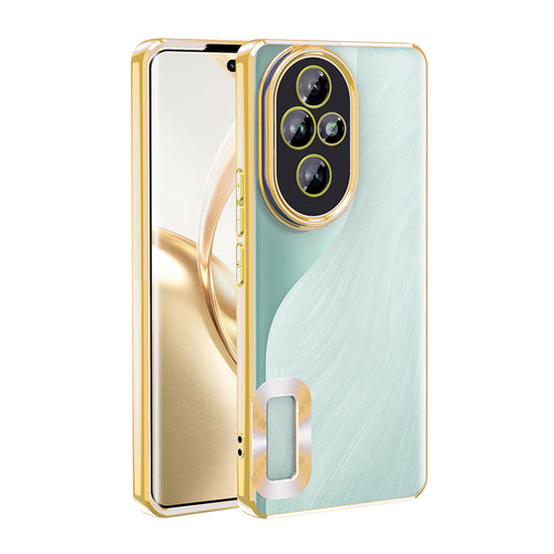 Honor 200 Kılıf Kamera Korumalı Logo Gösteren Zore Omega Kılıf - Gold