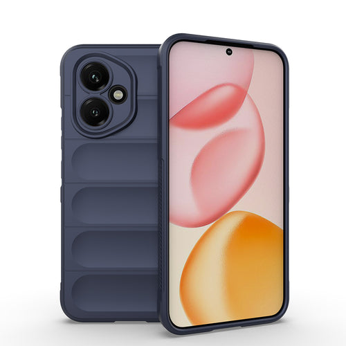 Honor 400 Kılıf Esnek TPU Oyuklu Arka Yüzey Tasarımlı Zore Etnik Silikon Kılıf - Lacivert