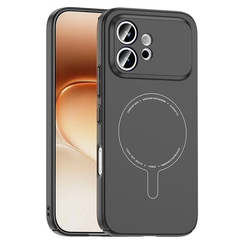 Honor 600 5G Kılıf M-Safe Şarj Özellikli Kamera Korumalı Zore Elio Sert PC Kılıf - Siyah