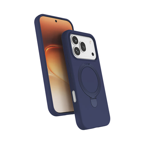 Honor 600 5G Kılıf M-safe Şarj Özellikli Standlı Zore Samara Kılıf - Lacivert