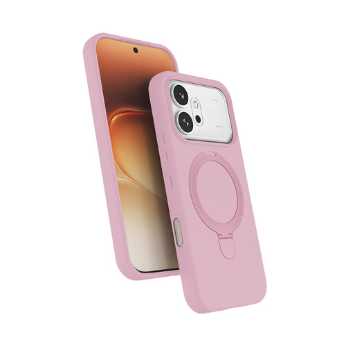 Honor 600 5G Kılıf M-safe Şarj Özellikli Standlı Zore Samara Kılıf - Pembe