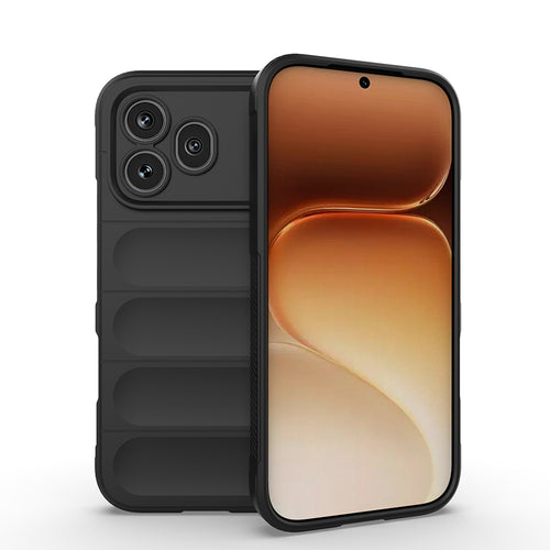 Honor 600 Pro 5G Kılıf Esnek TPU Oyuklu Arka Yüzey Tasarımlı Zore Etnik Silikon Kılıf - Siyah
