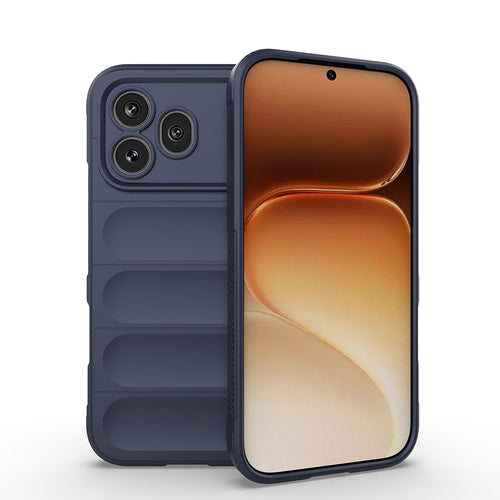 Honor 600 Pro 5G Kılıf Esnek TPU Oyuklu Arka Yüzey Tasarımlı Zore Etnik Silikon Kılıf - Lacivert