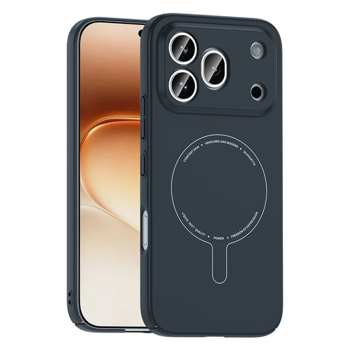 Honor 600 Pro 5G Kılıf M-Safe Şarj Özellikli Kamera Korumalı Zore Elio Sert PC Kılıf - Lacivert