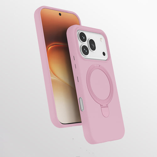 Honor 600 Pro 5G Kılıf M-safe Şarj Özellikli Standlı Zore Samara Kılıf - Pembe