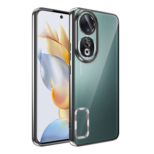 Honor 90 Kılıf Kamera Korumalı Logo Gösteren Zore Omega Kılıf - Siyah