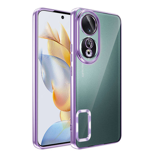Honor 90 Kılıf Kamera Korumalı Logo Gösteren Zore Omega Kılıf - Lila