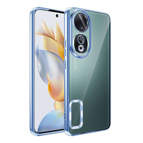 Honor 90 Kılıf Kamera Korumalı Logo Gösteren Zore Omega Kılıf - Sierra Mavi