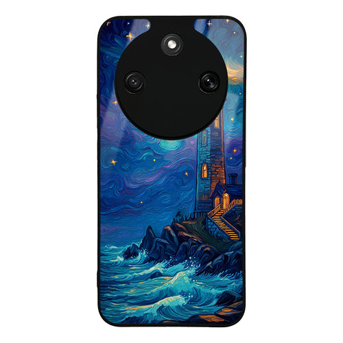 Honor Magic 8 Lite 5G Kılıf Kamera Korumalı Desenli Zore Lusi Kılıf - Deniz Feneri