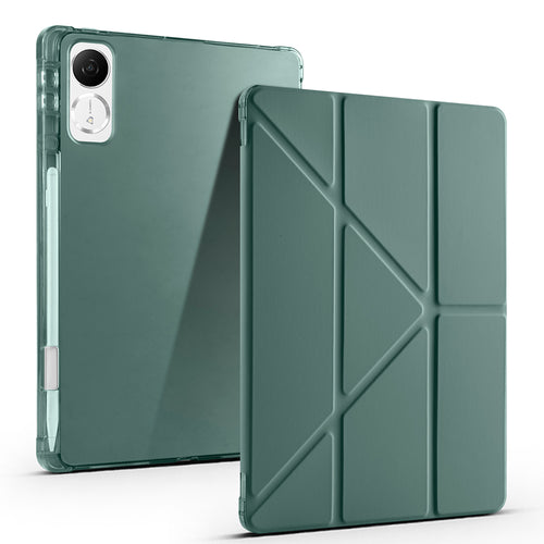 Honor Pad GT Kılıf Zore Tri Folding Kalem Bölmeli Standlı Kılıf - Koyu Yeşil