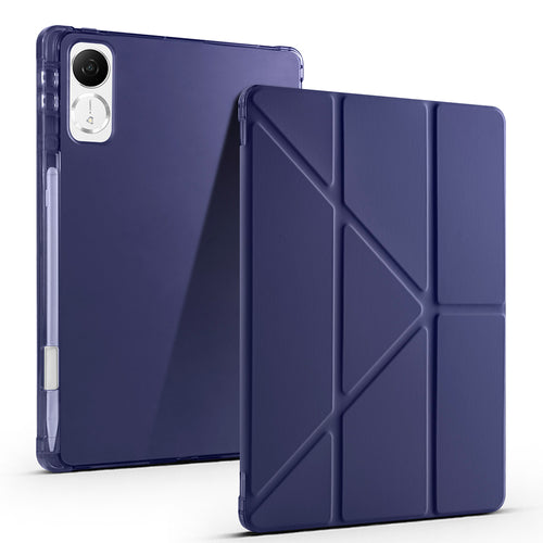 Honor Pad GT Kılıf Zore Tri Folding Kalem Bölmeli Standlı Kılıf - Lacivert