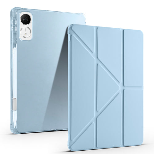 Honor Pad GT Kılıf Zore Tri Folding Kalem Bölmeli Standlı Kılıf - Mavi