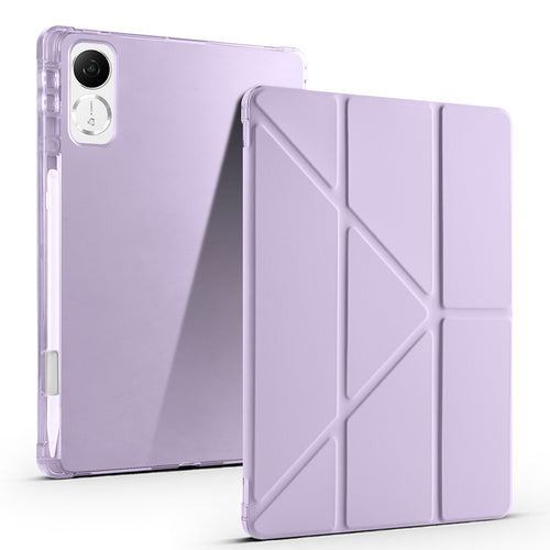 Honor Pad GT Kılıf Zore Tri Folding Kalem Bölmeli Standlı Kılıf - Lila