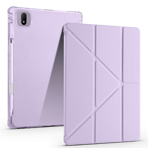 Honor Pad GT Pro Kılıf Zore Tri Folding Kalem Bölmeli Standlı Kılıf - Lila