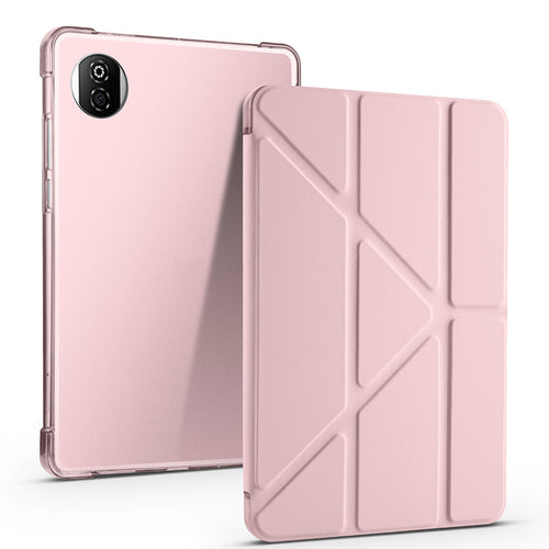 Honor Pad X7 8.7 Kılıf Zore Tri Folding Kalem Bölmeli Standlı Kılıf - Rose Gold