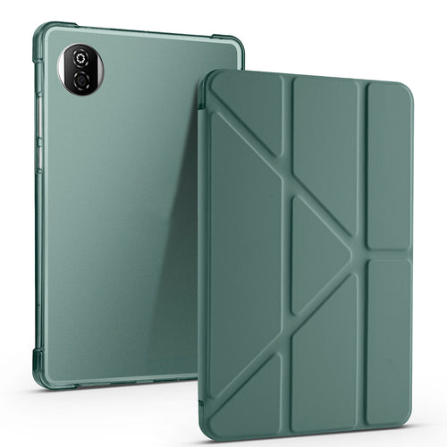 Honor Pad X7 8.7 Kılıf Zore Tri Folding Kalem Bölmeli Standlı Kılıf - Koyu Yeşil