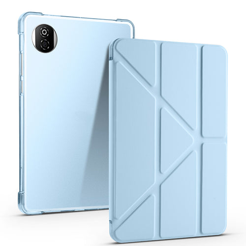 Honor Pad X7 8.7 Kılıf Zore Tri Folding Kalem Bölmeli Standlı Kılıf - Mavi