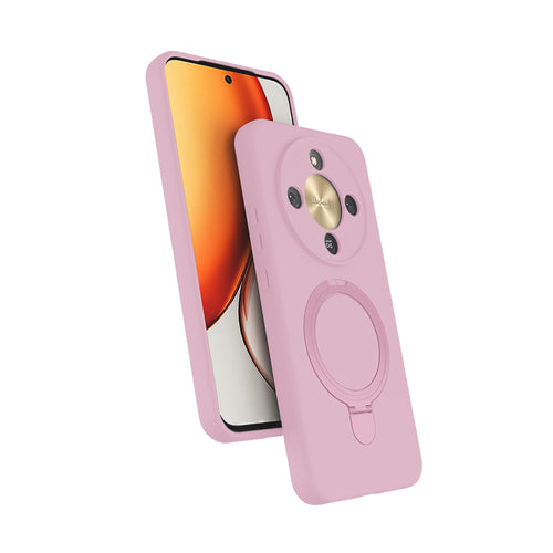 Honor X9D Kılıf M-safe Şarj Özellikli Standlı Zore Samara Kılıf - Pembe