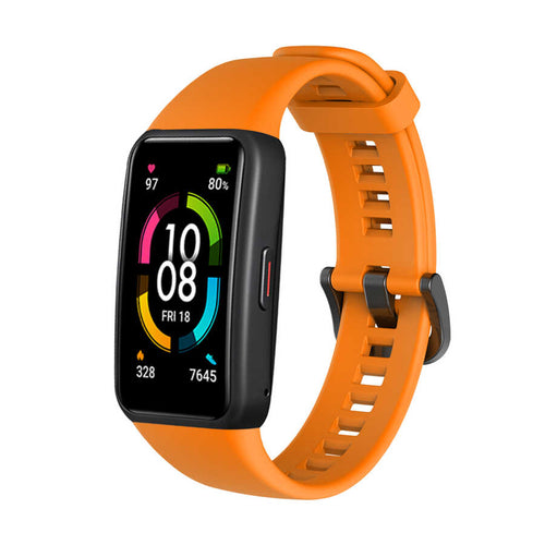 Huawei Band 6 Zore KRD-47 Silikon Kordon - Turuncu