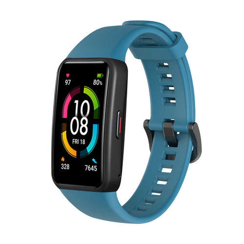 Huawei Band 6 Zore KRD-47 Silikon Kordon - Petrol Mavi