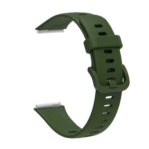 Huawei Band 7 KRD-71 Silikon Kordon - Koyu Yeşil